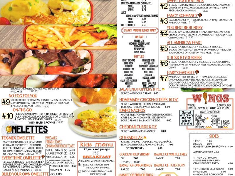 Starks Bar & Grill Menu