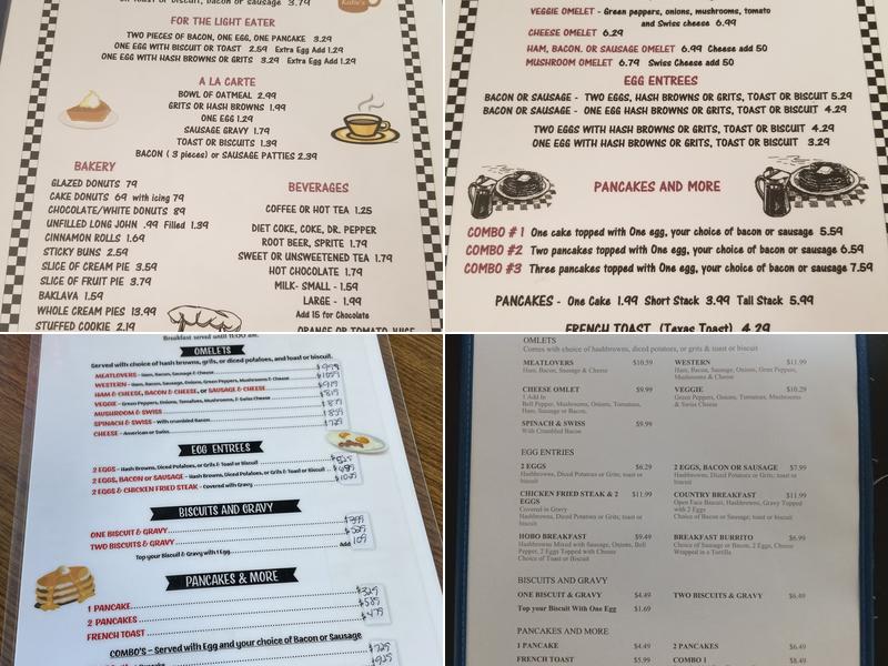 Hank & Kates Menu