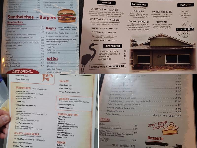 White Sands Cafe Menu