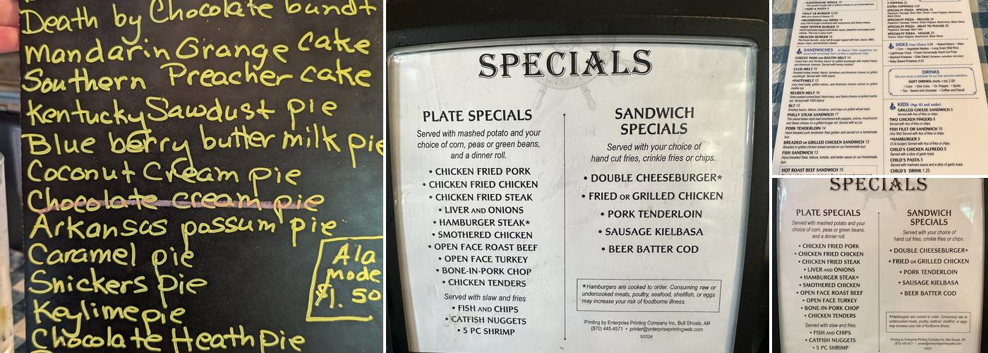 Beacon Point Restaurant Menu