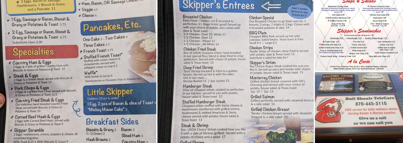 Skipper's Restaurant Menu