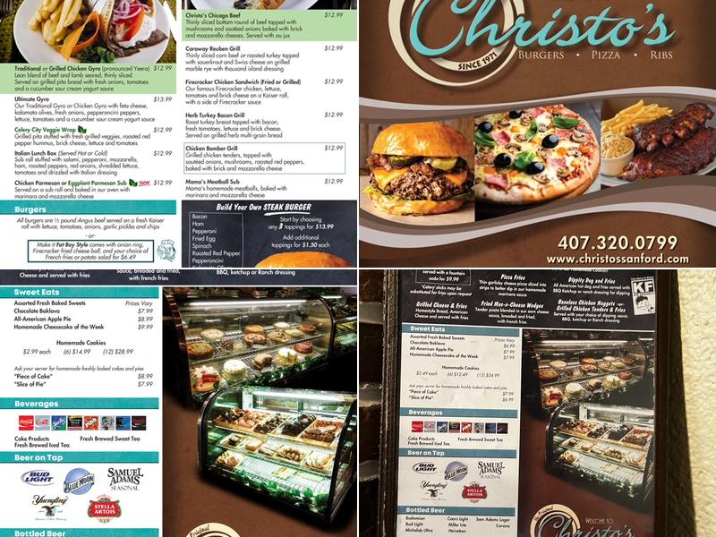 The Original Christo's Menu
