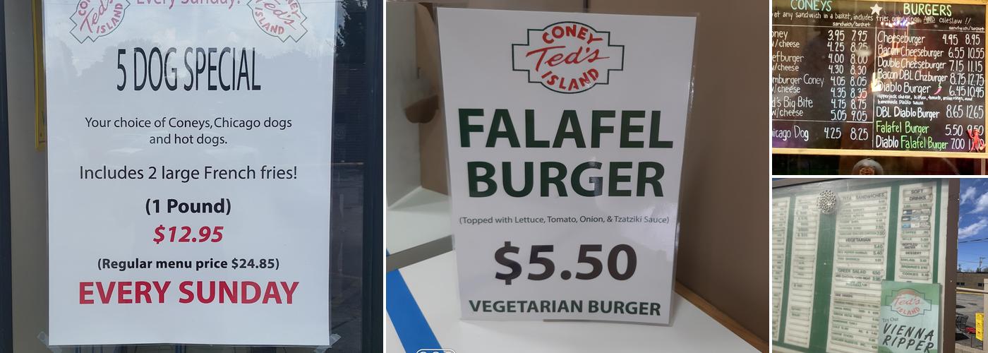 Ted's Coney Island Menu