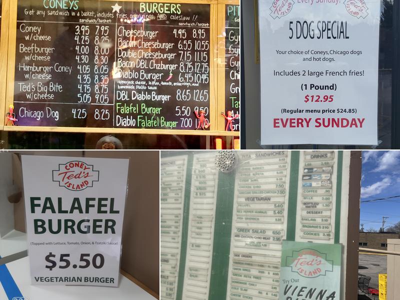 Ted's Coney Island Menu