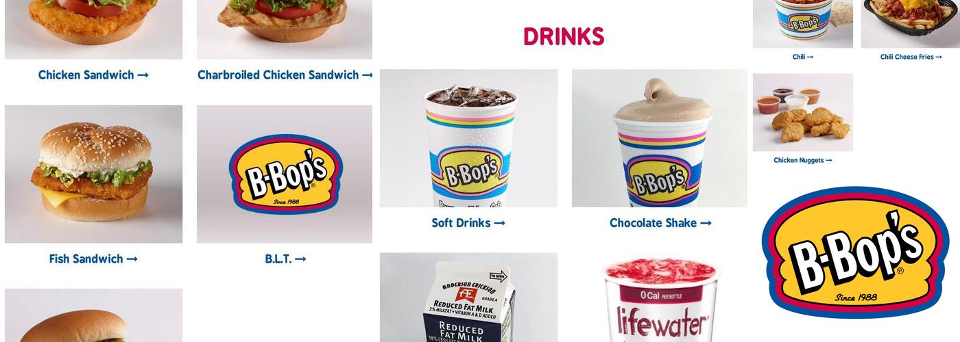 B-Bop's Menu