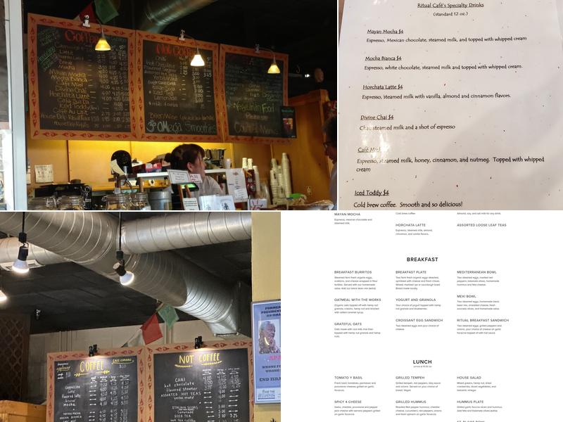 Ritual Cafe Menu