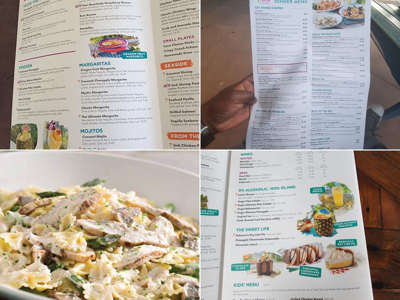Bahama Breeze Menu