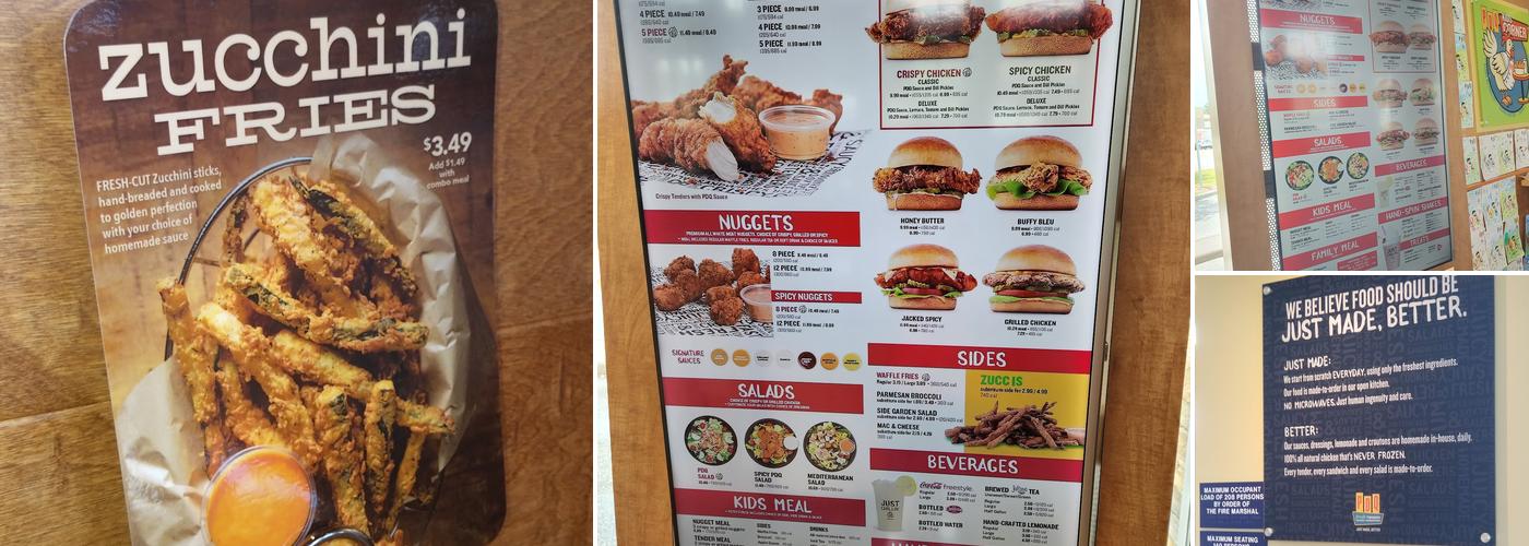 PDQ Chicken Menu