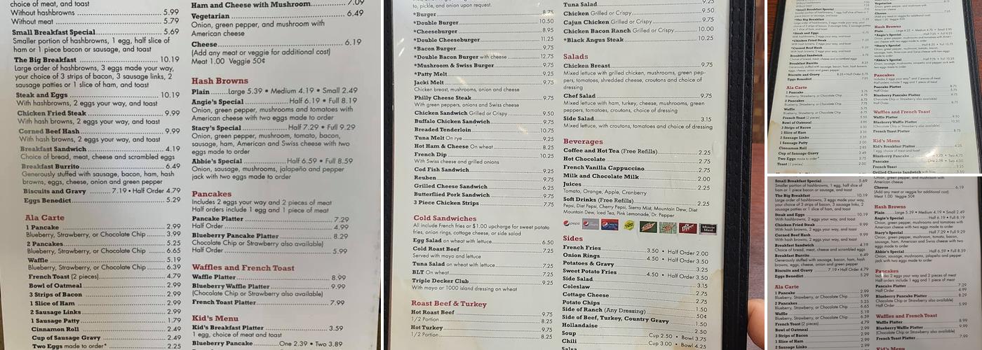 100th St. Corner Cafe Menu