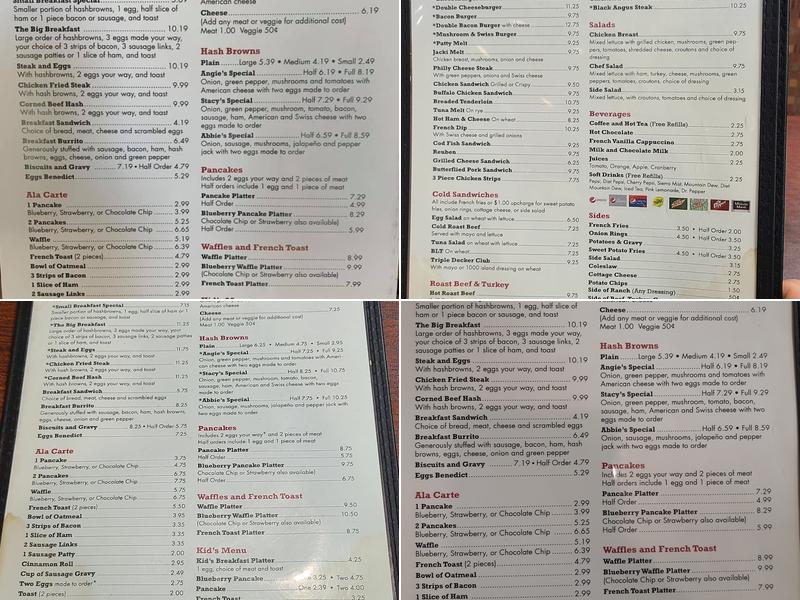 100th St. Corner Cafe Menu