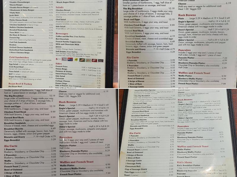 100th St. Corner Cafe Menu