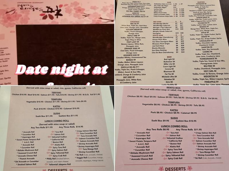 Sakura Sushi Menu