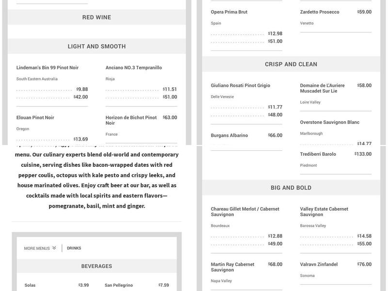 Eatery A Menu