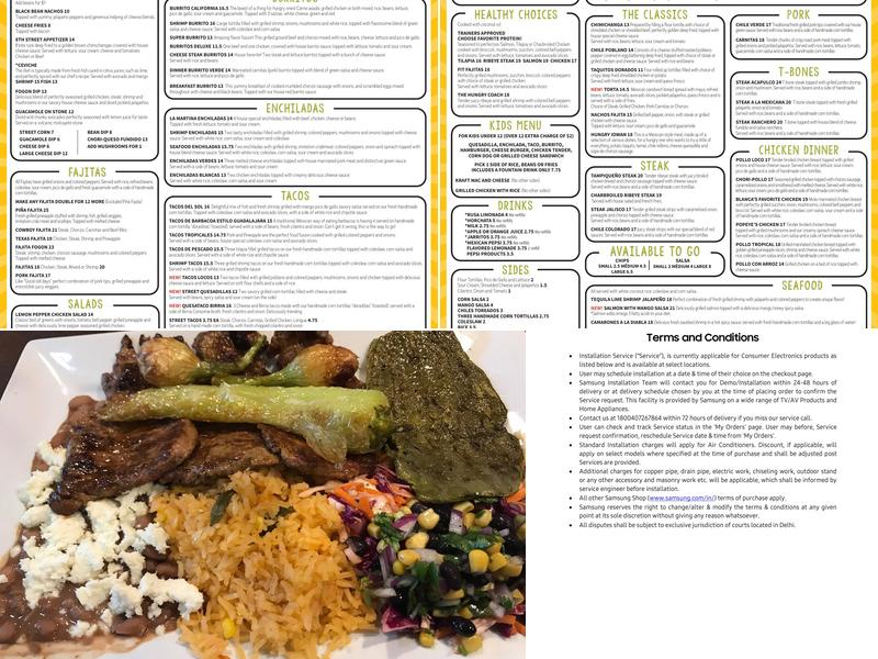 El Fogon Menu