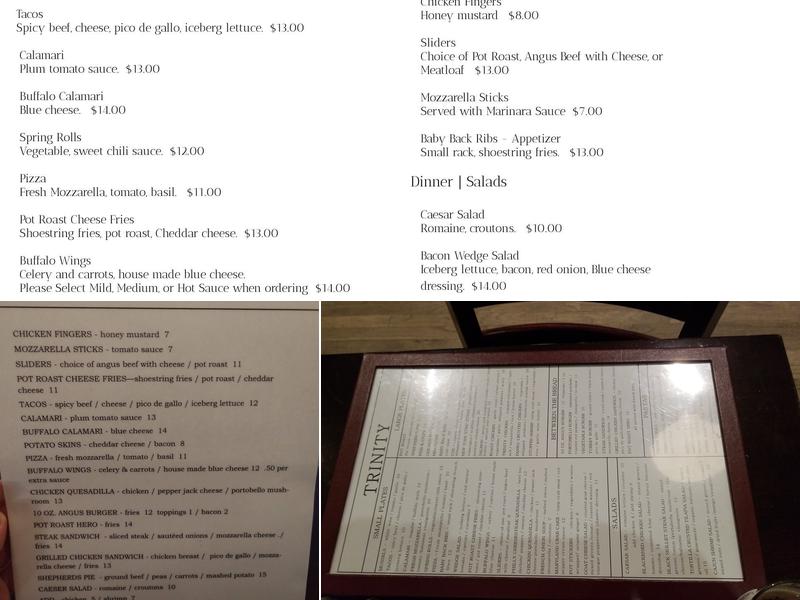 Trinity Menu