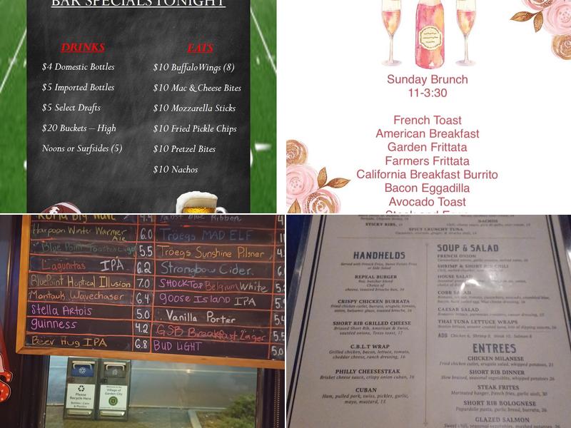 Repeal Bar & Restaurant Menu