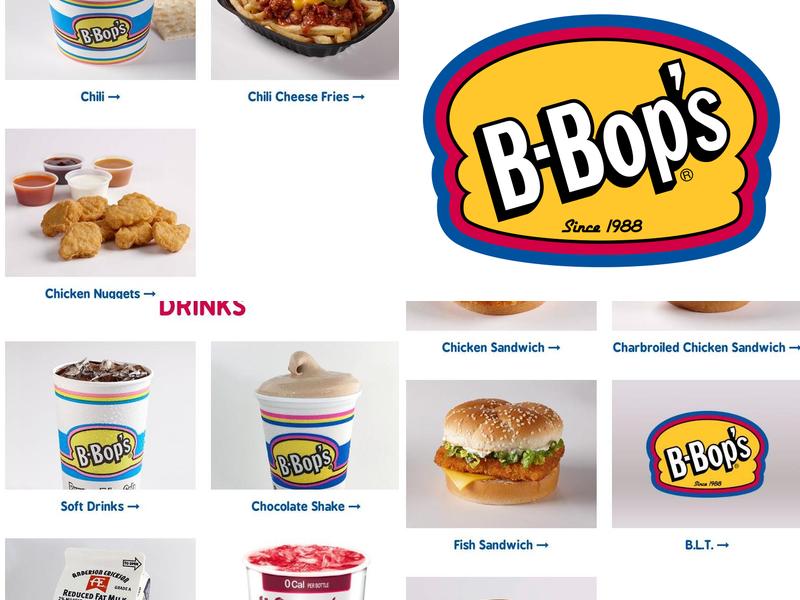 B-Bop's Menu