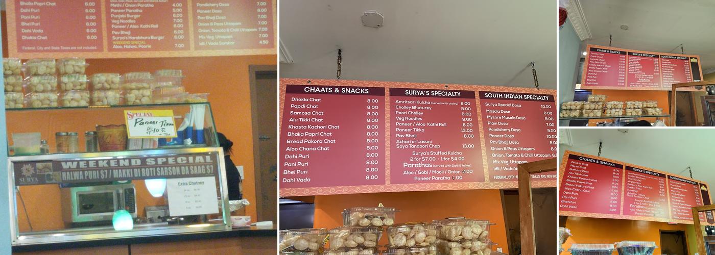 Surya Menu