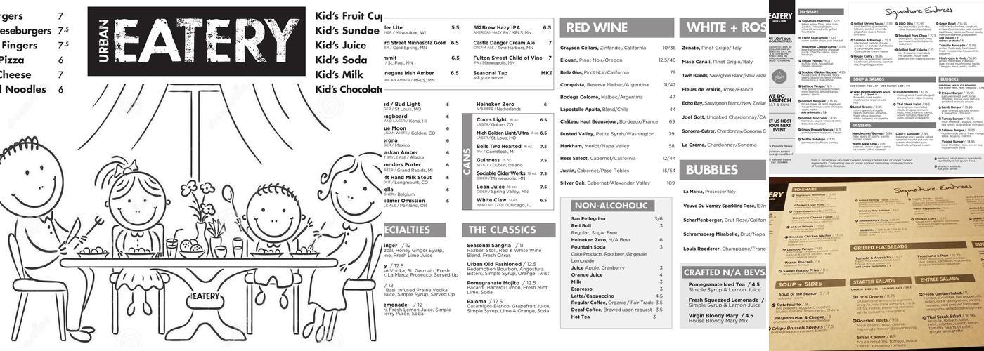 Urban Eatery - Minneapolis Menu