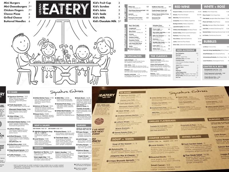 Urban Eatery - Minneapolis Menu