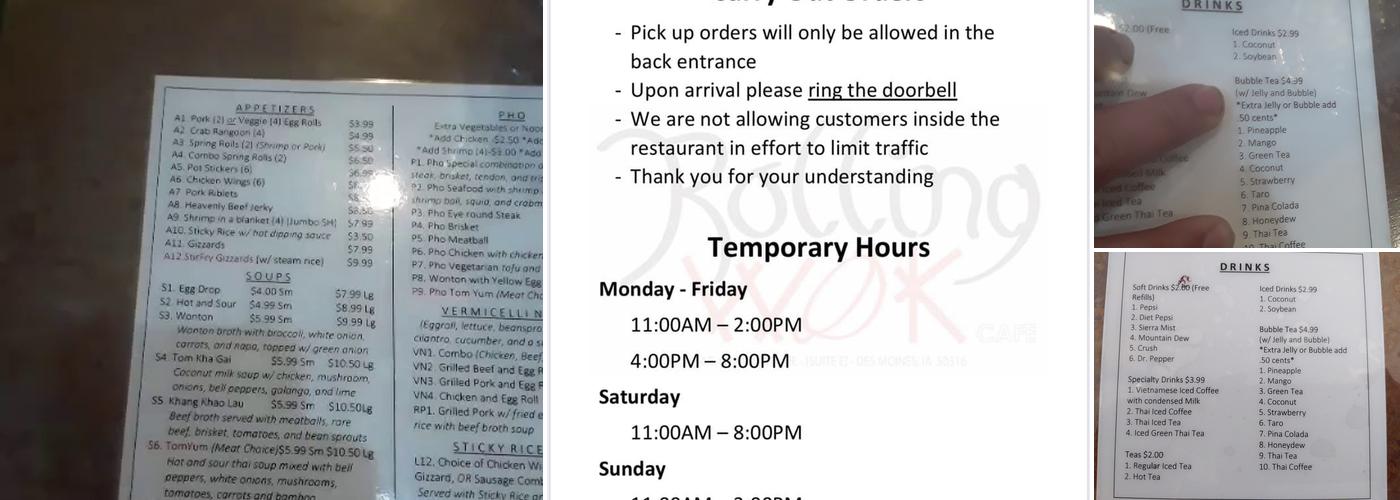 Rolling Wok Cafe Menu