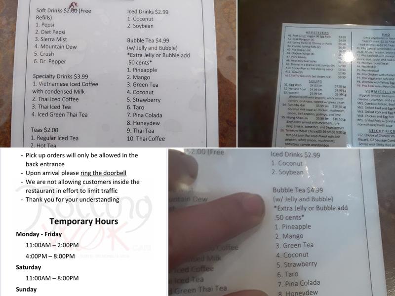 Rolling Wok Cafe Menu