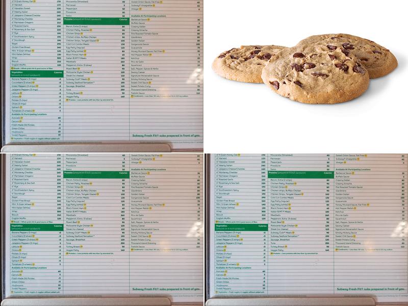 Subway Menu