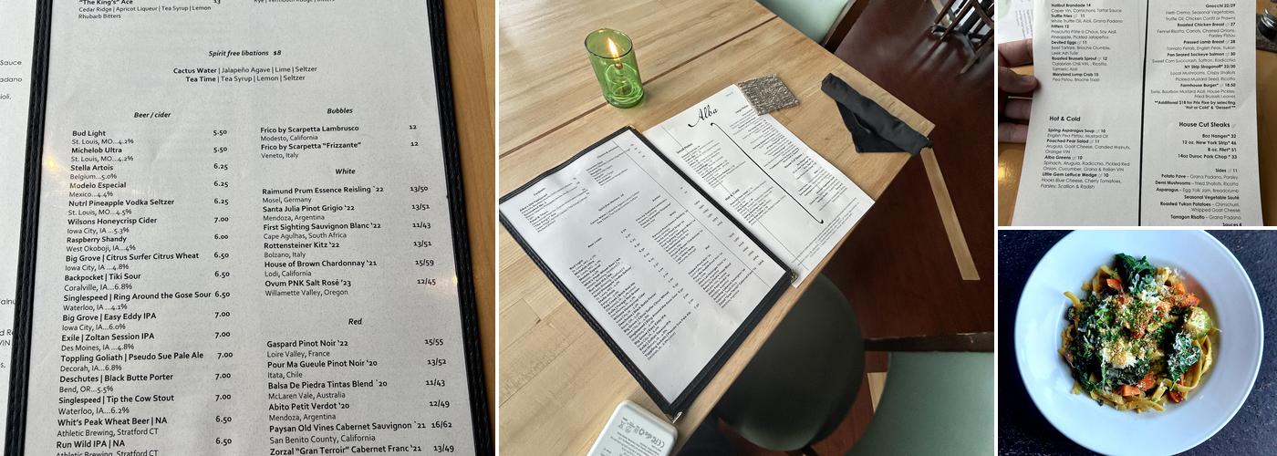 Alba Restaurant Menu