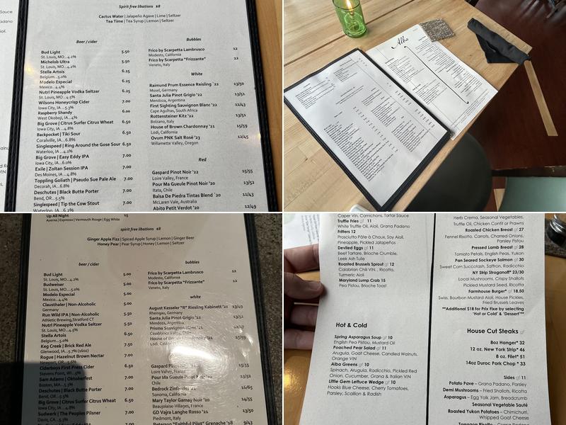 Alba Restaurant Menu