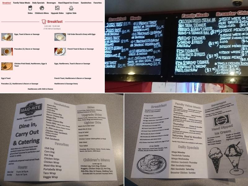 Maid-Rite Menu