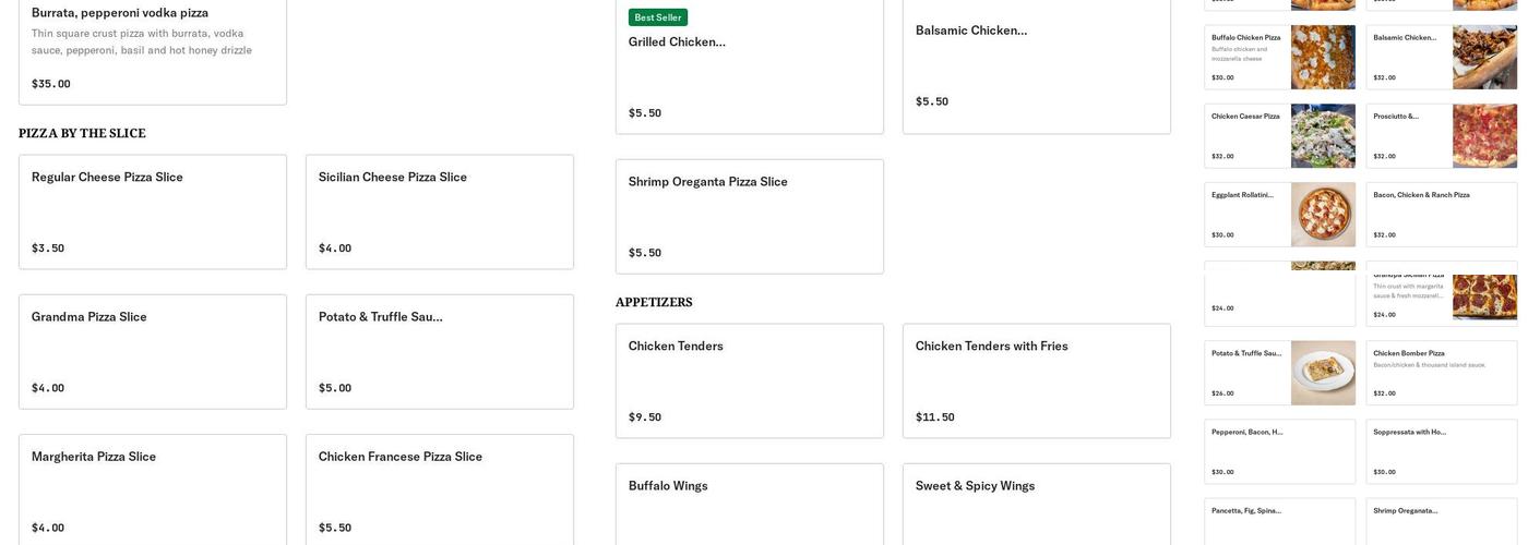 Leonardo's Pizza Menu