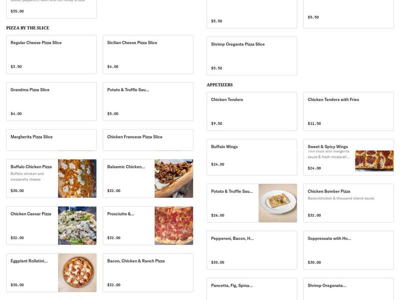 Leonardo's Pizza Menu
