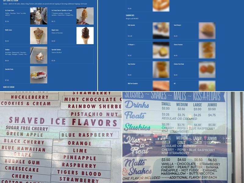 Dairy King Menu