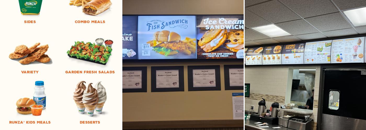 Runza Restaurant Menu
