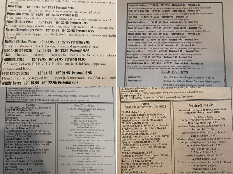 Monument Grill Menu