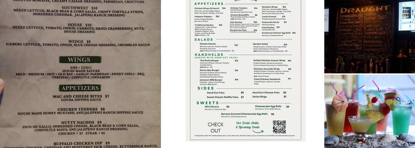 Nutty Irishman Menu