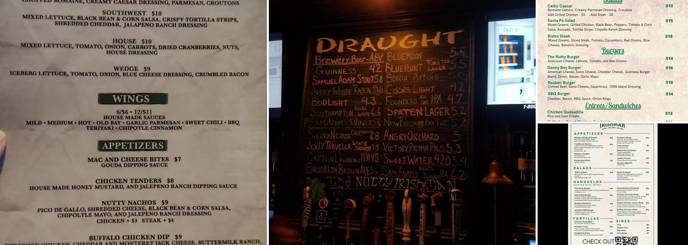 Nutty Irishman Menu