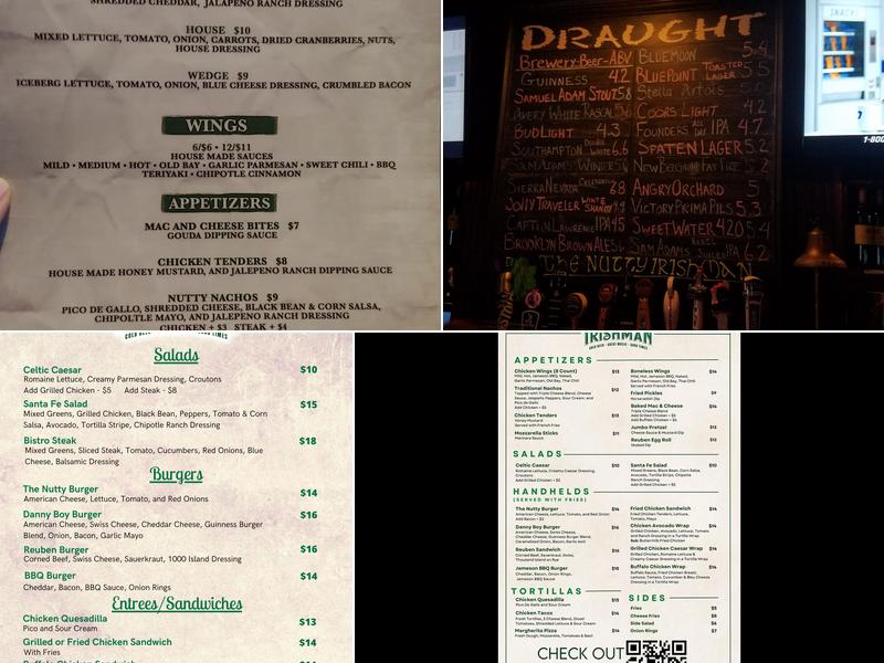 Nutty Irishman Menu