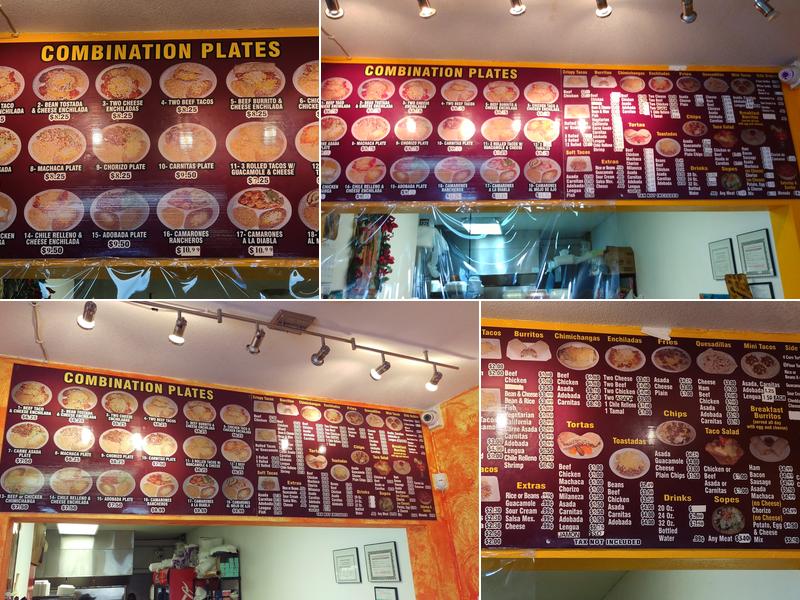 Antonio's Taco Shop Menu