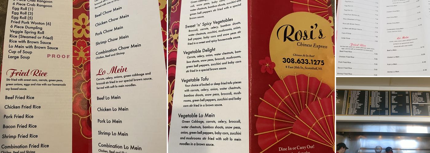Rosi's Chinese Express Menu