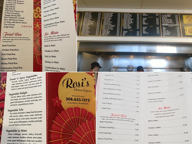 Rosi's Chinese Express Menu
