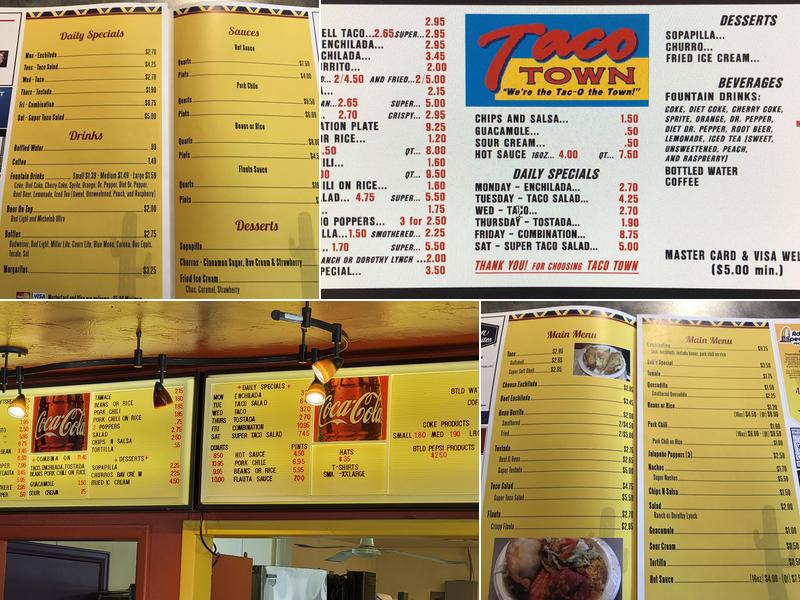 Taco Town Menu