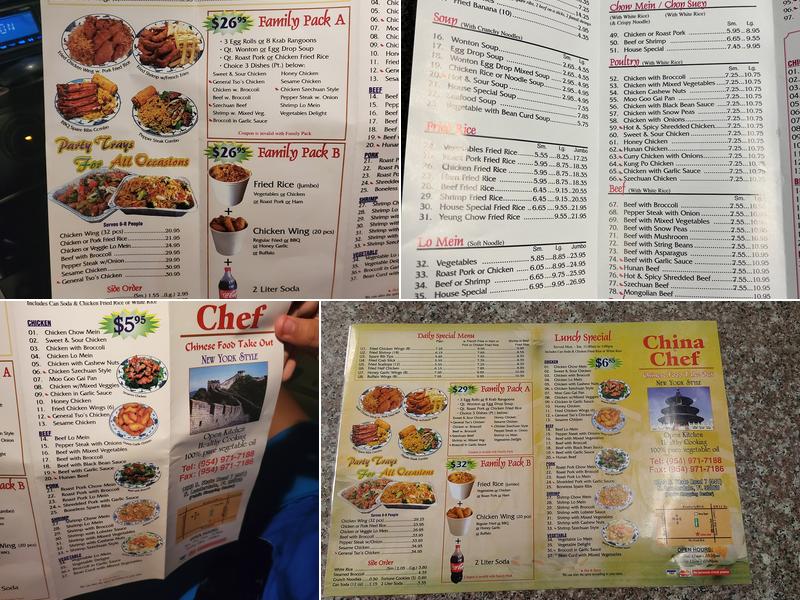 China Chef Menu