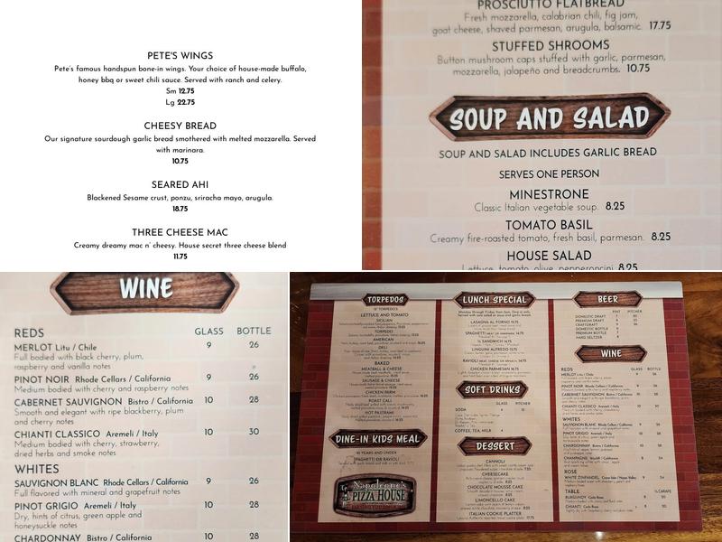 Napoleone's Pizza House Menu