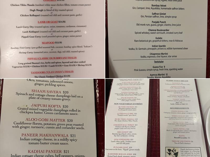 Pippali Menu