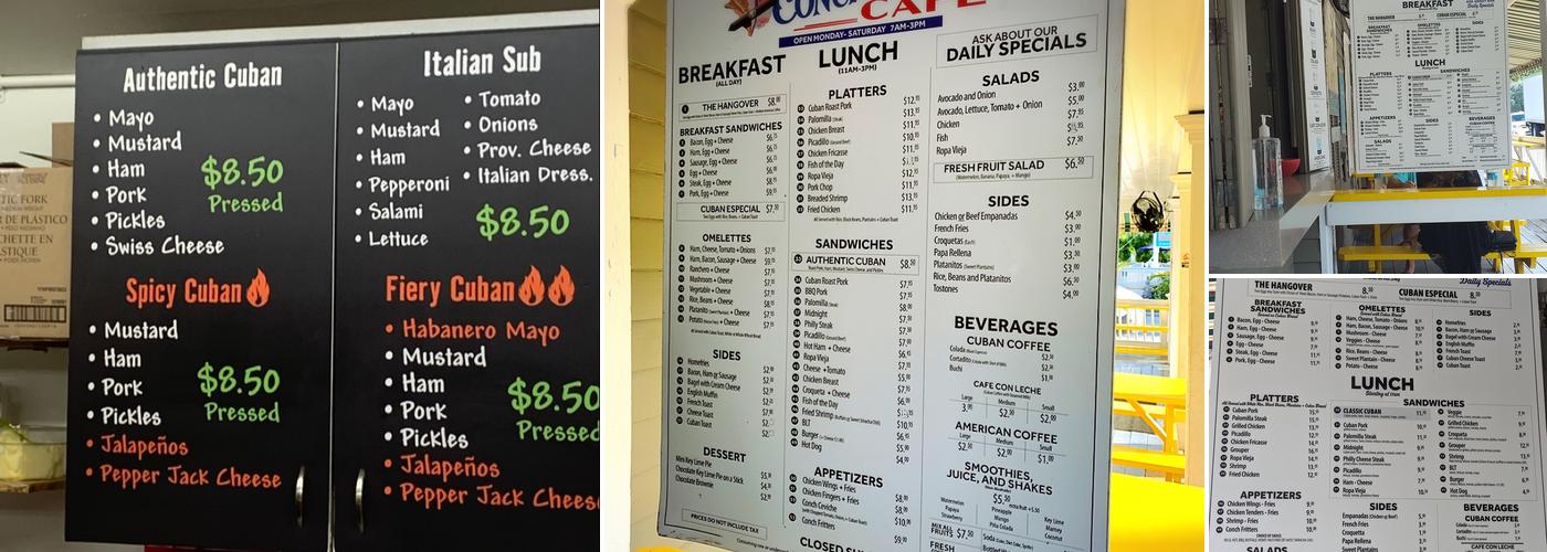 Ana's Cuban Cafe and Southernmost Grocery Menu