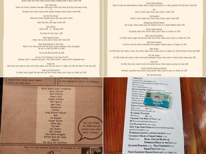 Pepe's Cafe Menu