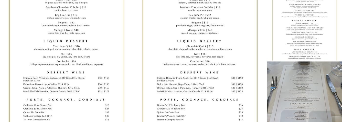Cafe Marquesa Menu