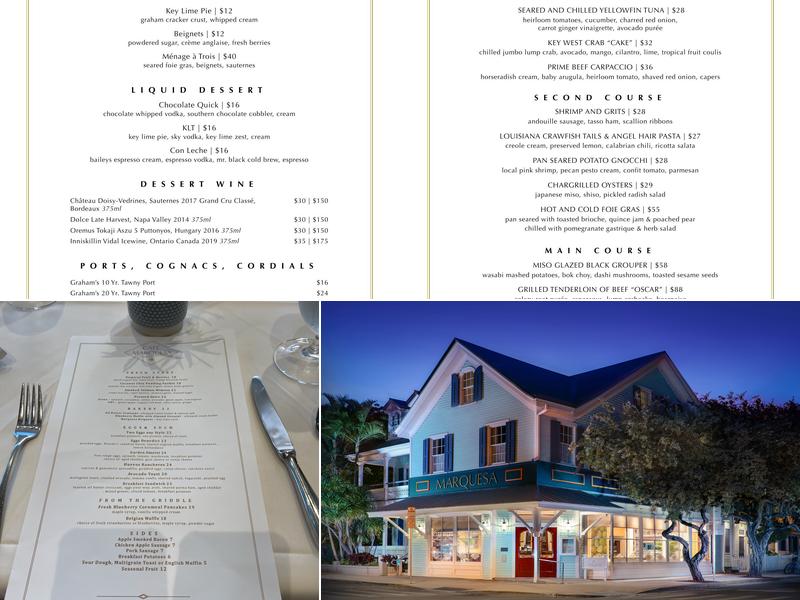 Cafe Marquesa Menu
