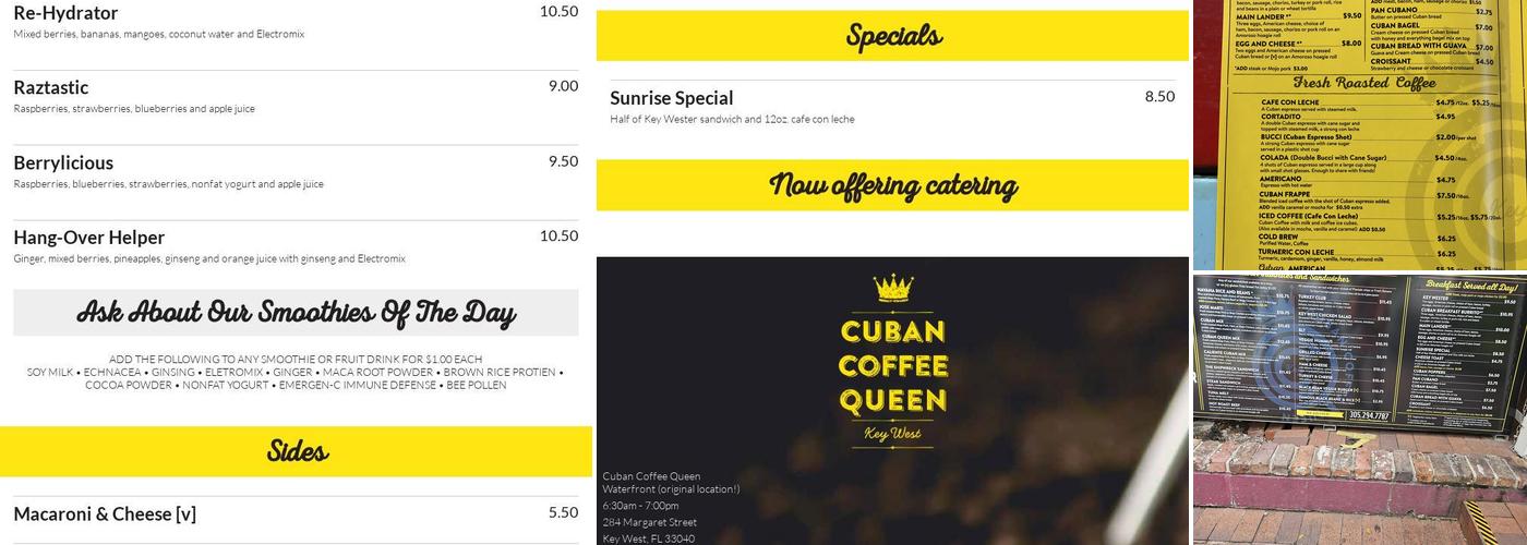 Cuban Coffee Queen Downtown (Southard and Duval) Menu